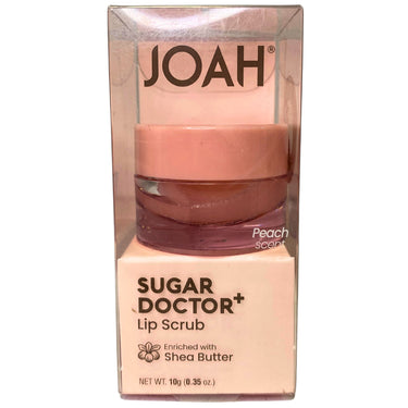 Joah Sugar Doctor + Lip Scrub enriched with Shea Butter 0.35OZ Peach Scent